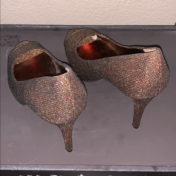 Nine West open toe glitter pumps - Picture 3 of 5